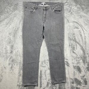 Peter Millar Mens Jeans Gray Wash Straight Fit Size 36(35)x29 Made in Turkey